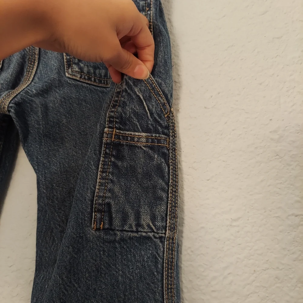 Osh Kosh B'gosh Blue Jeans Carpenter Style Pants Size 5 - Picture 6 of 12
